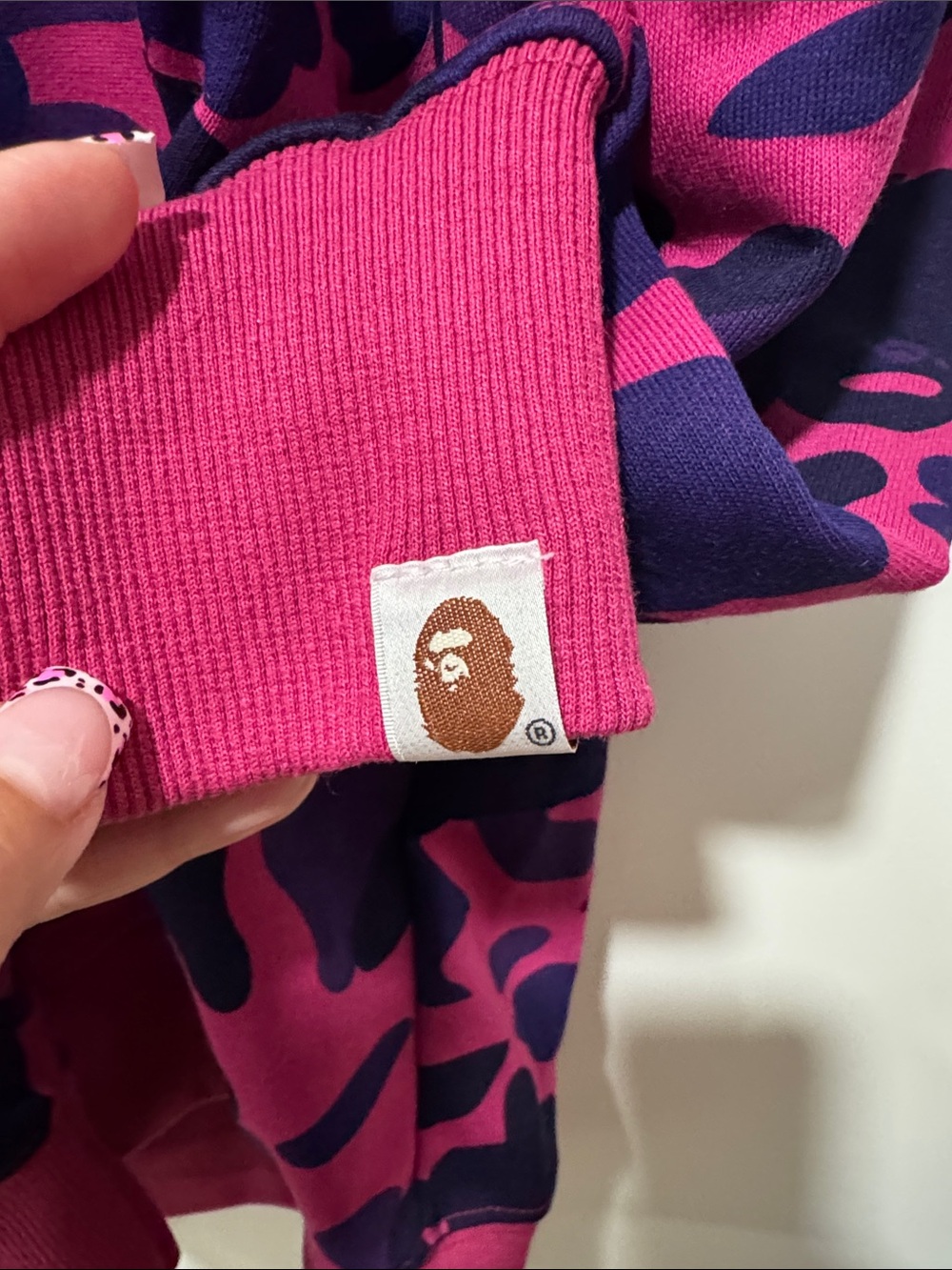 Bape Pink and Purple Camo Zip Hoodie - Picture 3 of 8